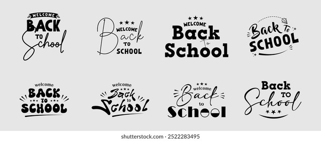 Back to School Typography with Color Pencils Design