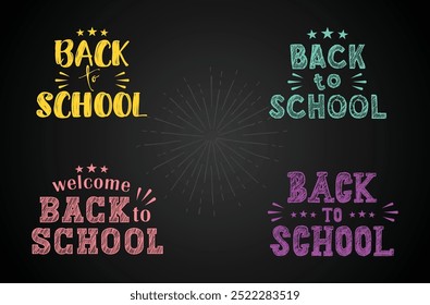 Tipografía de regreso a la escuela con diseño de lápices de color