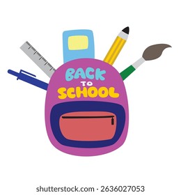 back to school typography design. education decoration.