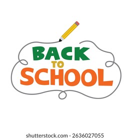 back to school typography design. education decoration.