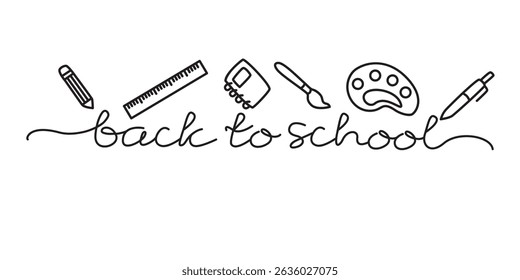 back to school typography design. education decoration.