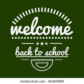 Back to School typography Designs Label. Vector Set.