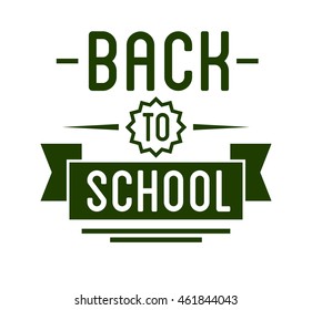 Back to School typography Designs Label. Vector Set.