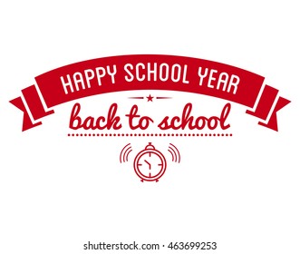 Back to School typography Designs Label. Vector Set.