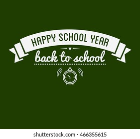 Back to School typography Designs Label. Vector Set.