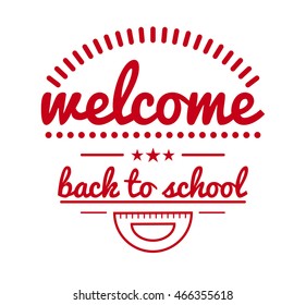 Back to School typography Designs Label. Vector Set.