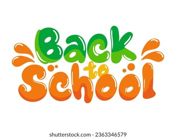 back to school typography icon isolated