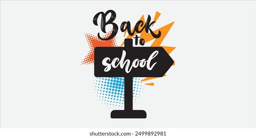 back to school typography for kid or education