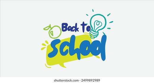 back to school typography for kid or education