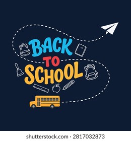 Back To School Typography Logo  Welcome Back School Logo Royalty