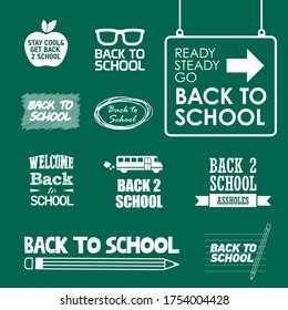Back to School typography set