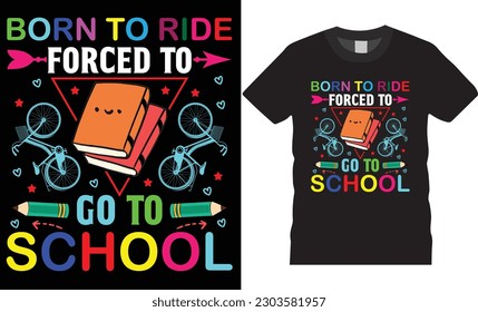 Back to school typography t shirt design vector Print Template. Welcome Back to School T-shirt Design My First Day of School Shirt Design Back To School. Ready for print poster card vintage vector pad