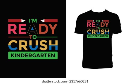 Back To School Typography T Shirt Design. 