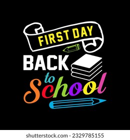 Back to school typography t shirt design vector Print Template. 
Welcome Back to School T-shirt Design My First Day of School Shirt Design Back To School. 
Ready for print poster card vintage vector
