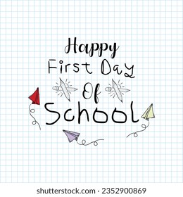 Back to school typography t shirt design vector Print Template. Welcome Back to School T-shirt Design My First Day of School Shirt Design Back To School. Ready for print poster card vintage vector