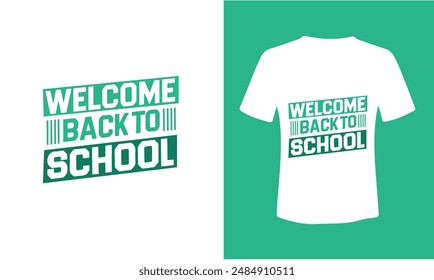 Volver a la escuela tipografía camiseta diseño Vector Imprimir Plantilla. Bienvenido de nuevo al diseño de camisetas de la escuela. Listo para imprimir poster card vintage Vector EPS10.