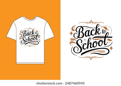 Back To School typography T shirt design