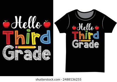 Back to school Typography t shirt design.