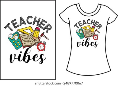 Back to school Typography t shirt Design.