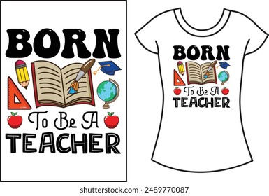 Back to school Typography t shirt Design.