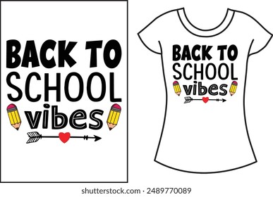 Back to school Typography t shirt Design.