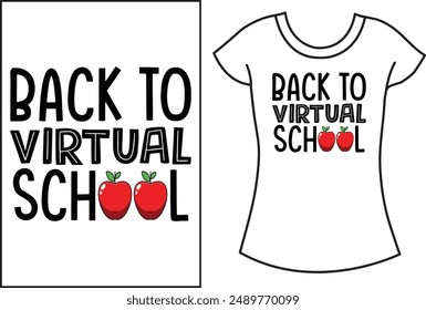 Back to school Typography t shirt Design.