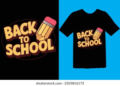 Back to school typography t shirt design vector Print Template. Welcome Back to School T-shirt Design My First Day of School Shirt Design Back To School. Ready for print poster card vintage vector pad