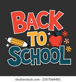 Back to School Typography T shirt Design