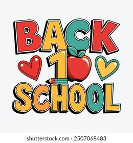 Back to School Typography T shirt Design