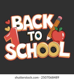 Back to School Typography T shirt Design