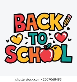 Back to School Typography T shirt Design