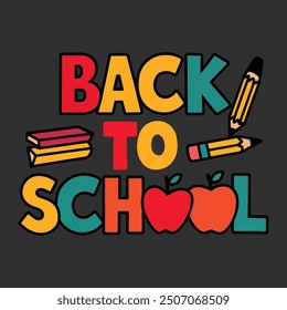 Back to School Typography T shirt Design