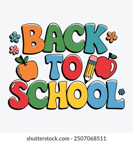 Back to School Typography T shirt Design