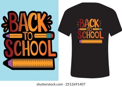 Back to school typography t shirt design vector Print Template. Welcome Back to School T-shirt Design My First Day of School Shirt Design Back To School.