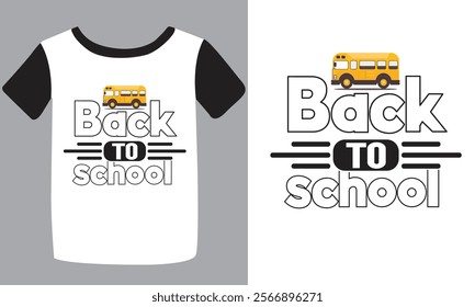 Back to school typography t shirt design vector Print Template. Welcome Back to School T-shirt Design My First Day of School Shirt Design Back To School. Ready for print poster card vintage vector pad