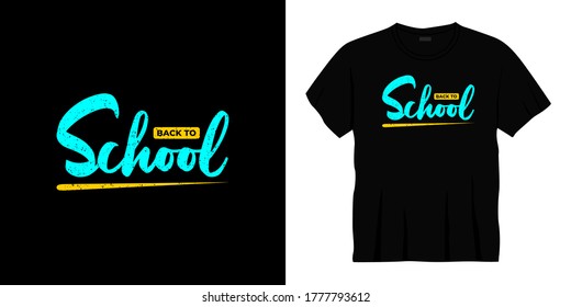 back to school typography t-shirt design. Ready to print for apparel, poster, illustration. Modern, simple, lettering t shirt vector.
