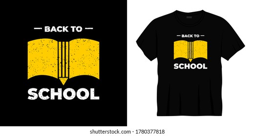back to school typography t-shirt design. Ready to print for apparel, poster, illustration. Modern, simple, lettering t shirt vector

