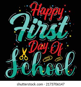 Back to school typography t-shirt design vector graphic element with text effect