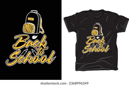 Back to school typography t-shirt design.