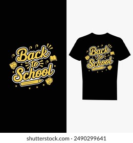 Back to school typography t-shirt design