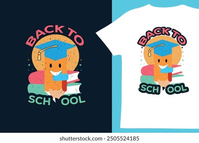 Back to school typography t-shirt design Template