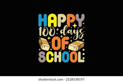 Back to School Typography T-Shirt Design vector graphic template,
100 Days Of School Typography T-Shirt Design vector graphic 
template,