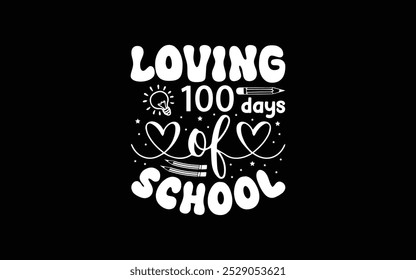 Back to School Typography T-Shirt Design vector graphic template,
100 Days Of School Typography T-Shirt Design vector graphic 
template,