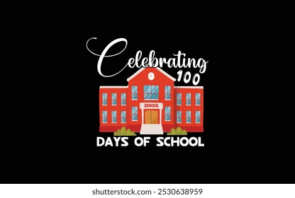 Back to School Typography T-Shirt Design vector graphic template,
100 Days Of School Typography T-Shirt Design vector graphic 
template,