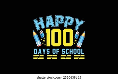 Back to School Typography T-Shirt Design vector graphic template,
100 Days Of School Typography T-Shirt Design vector graphic 
template,