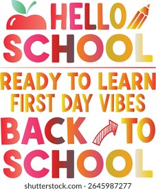 back to school typography t-shirt design