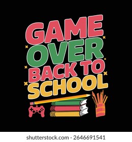 Back to school typography t-shirt design