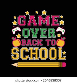 Back to school typography t-shirt design