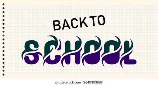Back to School typography, Vector School Background, colorful banner template.