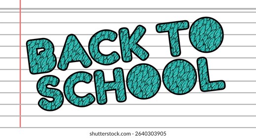 Back to School typography, Vector School Background, colorful banner template.